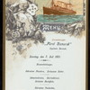 LUNCH [held by] HAMBURG-AMERIKA LINIE [at] SS FURST BISMARCK (SS;)