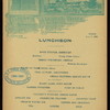 LUNCHEON [held by] TATLER'S HOTEL [at] "ELLICOTT SQUARE,BUFFALO,[NY?]" (HOTEL;)
