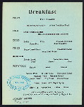 BREAKFAST [held by] COOLEY'S [at] "SPRINGFIELD,MASS." (HOTEL)