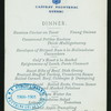 DINNER [held by] CHATEAU FRONTENAC [at] "QUEBEC, CANADA" (HOTEL)