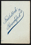 BREAKFAST [held by] HAMBURG-AMERIKA LINIE [at] EN ROUTE ABOARD EXPRESS STEAMER FURST BISMARCK (SS;)