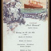 LUNCH [held by] HAMBURG-AMERIKA LINIE [at] EN ROUTE ABOARD EXPRESS STEAMER FURST BISMARCK (SS;)