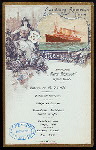 LUNCH [held by] HAMBURG-AMERIKA LINIE [at] EN ROUTE ABOARD EXPRESS STEAMER FURST BISMARCK (SS;)