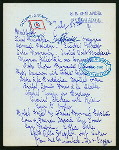 BREAKFAST [held by] OCEANIC STEAMSHIP CO. [at] EN ROUTE ABOARD S.S. ZEALANDIA (SS;)