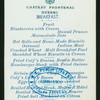 BREAKFAST [held by] CHATEAU FRONTENAC [at] "QUEBEC, CANADA" (FOR;)