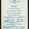 LUNCH [held by] CHATEAU FRONTENAC [at] "QUEBEC, CANADA" (FOR;)
