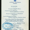 DINNER [held by] CHATEAU FRONTENAC [at] "QUEBEC, CANADA" (FOR;)