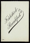 BREAKFAST [held by] HAMBURG-AMERIKA LINIE [at] EN ROUTE ABOARD EXPRESS STEAMER FURST BISMARCK (SS;)
