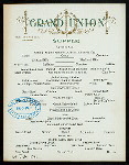 SUPPER [held by] GRAND UNION [at] SARATOGA SPRINGS [NY] (HOTEL;)