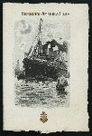 DINNER [held by] HAMBURG-AMERIKA LINIE [at] EN ROUTE ABOARD EXPRESS STEAMER FURST BISMARCK (SS;)