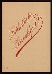 BREAKFAST [held by] HAMBURG-AMERIKA LINIE [at] EN ROUTE ABOARD EXPRESS STEAMER FURST BISMARCK (SS;)