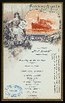 LUNCH [held by] HAMBURG-AMERIKA LINIE [at] EN ROUTE ABOARD EXPRESS STEAMER FURST BISMARCK (SS;)
