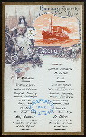 FRUHSTUCK-LUNCH [held by] HAMBURG-AMERIKA LINIE [at] SCHNELLDAMPFER FURST BISMARCK (SS;)