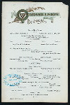 DINNER [held by] GRAND UNION [at] "SARATOGA SPRINGS, NY" (HOTEL;)