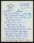 LUNCHEON [held by] OCEANIC STEAMSHIP CO. [at] EN ROUTE ABOARD S.S. ZEALANDIA (SS;)
