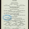 DINNER [held by] DEL CORONADA HOTEL [at] "CORONADA BEACH,CA." (HOTEL)