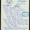 BREAKFAST [held by] OCEANIC STEAMSHIP CO. S.S.ZEALANDIA [at] EN ROUTE (SS)