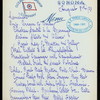 LUNCHEON [held by] OCEANIC STEAMSHIP CO. - S.S.ZEALANDIA [at] EN ROUTE (SS)