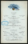 DINNER [held by] CHAMPLAIN HOTEL [at] "CLINTON COUNTY, NY" (HOTEL)