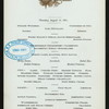 LUNCHEON [held by] HOTEL CHAMPLAIN [at] "CLINTON, NY" (HOTEL;)