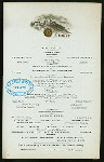 DINNER [held by] HOTEL CHAMPLAIN [at] "CLINTON, NY" (HOTEL;)