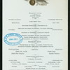 DINNER [held by] HOTEL CHAMPLAIN [at] "CLINTON, NY" (HOTEL;)