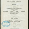 LUNCHEON [held by] PENNSYLVANIA LIMITED [at] THE PULLMAN COMPANY - EN ROUTE (RR;)