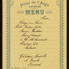 DINNER [held by] DE L'ANGE HOTEL [at] "LUCERNE,SWITZERLAND" (HOTEL)