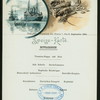 MITTAGESSEN [held by] NORDDEUTSCHER LLOYD BREMEN [at] "SS ""FRIEDRICH DER GROSSE""" (SS;)