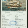 FRUHSTUCK/BREAKFAST [held by] NORDDEUTSCHER LLOYD BREMEN [at] "SCHULSCHIFF  ""HERZOGIN SOPHIE CHARLOTTE""" (SS;)