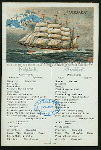 FRUHSTUCK/BREAKFAST [held by] NORDDEUTSCHER LLOYD BREMEN [at] "SCHULSCHIFF  ""HERZOGIN SOPHIE CHARLOTTE""" (SS;)