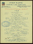 SUPPER [held by] UNION PACIFIC DINING CAR SERVICE [at] EN ROUTE (RR;)