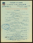 LUNCHEON [held by] UNION PACIFIC [at] DINING CAR SERVICE (RR;)