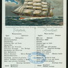 FRUHSTUCK/BREAKFAST [held by] NORDDEUTSCHER LLOYD BREMEN [at] "SCHULSCHIFF  ""HERZOGIN SOPHIE CHARLOTTE""" (SS;)