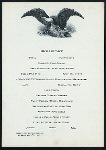 BREAKFAST [ON FUNERAL TRAIN OF PRESIDENT McKINLEY?] [held by] PULLMAN DINING CAR SERVICE [at] [EN ROUTE TO CANTON?] (RR;)