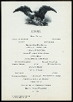 DINNER [ON FUNERAL TRAIN OF PRESIDENT McKINLEY?] [held by] PULLMAN DINING CAR SERVICE [at] [EN ROUTE TO CANTON?] (RR;)