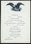 BREAKFAST [ON FUNERAL TRAIN OF PRESIDENT McKINLEY?] [held by] PULLMAN DINING CAR SERVICE [at] [EN ROUTE TO CANTON?] (RR;)