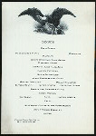 DINNER [ON FUNERAL TRAIN OF PRESIDENT McKINLEY?] [held by] PULLMAN DINING CAR SERVICE [at] [EN ROUTE TO CANTON?] (RR;)