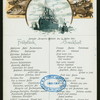 FRUHSTUCK-BREAKFAST [held by] NORDDEUTSCHER LLOYD BREMEN [at] "DAMPFER ""KRONPRINZ WILHLEM""" (SS;)
