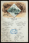 LUNCH [held by] NORDDEUTSCHER LLOYD BREMEN [at] "DAMPFER ""KRONPRINZ WILHLEM""" (SS;)