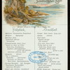 FRUHSTUCK-BREAKFAST [held by] NORDDEUTSCHER LLOYD BREMEN [at] "DAMPFER ""KRONPRINZ WILHLEM""" (SS;)