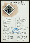 FRUHSTUCK-BREAKFAST [held by] NORDDEUTSCHER LLOYD BREMEN [at] "DAMPFER ""KRONPRINZ WILHLEM""" (SS;)
