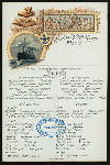 LUNCH [held by] NORDDEUTSCHER LLOYD BREMEN [at] "DAMPFER ""KRONPRINZ WILHLEM""" (SS;)
