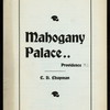 MENU [held by] MAHOGANY PALACE [at] "PROVIDENCE, RI" (REST;)