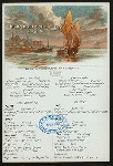 LUNCH [held by] NORDDEUTSCHER LLOYD BREMEN [at] "DAMPFER ""KRONPRINZ WILHLEM""" (SS;)