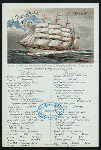 FRUHSTUCK-BREAKFAST [held by] NORDDEUTSCHER LLOYD BREMEN [at] "DAMPFER ""KRONPRINZ WILHLEM""" (SS;)