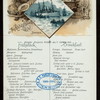 FRUHSTUCK-BREAKFAST [held by] NORDDEUTSCHER LLOYD BREMEN [at] "DAMPFER ""KRONPRINZ WILHLEM""" (SS;)