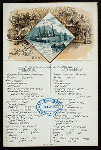 FRUHSTUCK-BREAKFAST [held by] NORDDEUTSCHER LLOYD BREMEN [at] "DAMPFER ""KRONPRINZ WILHLEM""" (SS;)