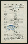 LUNCHEON [held by] FALL RIVER LINE [at] STEAMER PURITAN (SS;)