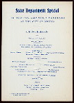 LUNCHEON [held by] STATE DEPARTMENT SPECIAL TO THE PAN-AMERICAN CONGRESS AT THE CITY OF MEXICO [at] PULLMAN DINING CAR SERVICE EN ROUTE (RR;)